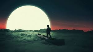 Silhouette Moon 4k Wallpaper Landscape Wallpaper Computer Wallpaper Desktop Wallpapers Anime Scenery