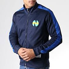 Okawa Sport Veste Zippee A Bandes Olive Et Tom New Team 1 Bleu Marine Bleu Roi Laboutiqueofficielle Com