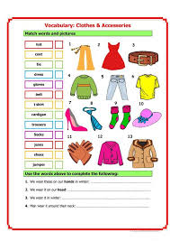 Vocabulary Clothes Accessories Vocabulary Clothes English Vocabulary Grammar Book