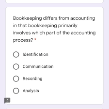 Solved Bookkeeping Differs From Accounting In That Bookke Chegg Com