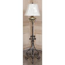 Antique Country French Wrought Iron Oil Lantern Floor Lamp Con Imagenes