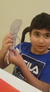 The amazing and active grade 4 student Ali Rida Houmani is presenting  fluently the skeletal system parts., Great done Ali!