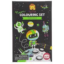 set de coloriage neon cosmos le petit zebre frankenstein en anglais