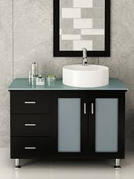 A vessel vanity is approx 31 high. Jwh Living Furniture By Category Shop By Size 39 Inch Bathroom Vanities 39 Quot Lune Single Vessel Sink Vanity Espresso Glass Top