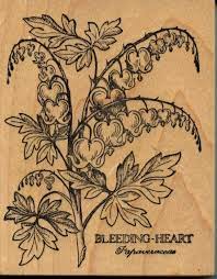 Psx K 019 Wood Mounted Rubber Stamp Bleeding Heart Etsy Bleeding Heart Heart Flower Tattoo Bleeding Heart Tattoo