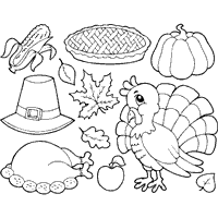 When the online coloring page has loaded, select a color and start clicking on the picture to color it in. Coloring Pages Thanksgiving Surfnetkids