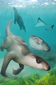 Life Restoration Of Thalassocnus In Its Natural Aquatic Habitat By Oliver Demuth Prehistoric Animals Extinct Animals Giant Sloth