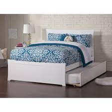 Search full trundle bed with storage. Metro Full Platform Bed With Matching Foot Board With Twin Size Urban Trundle Bed In White