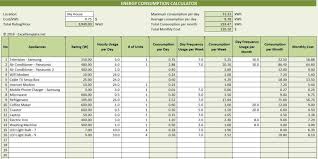 electricity consumption calculator exceltemplate net