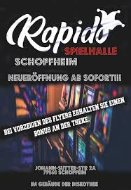 Filiale in bester innenstadtlage die konkurrenz der großen internetshops hat gerade die erlanger schuhhandelskette mengin in die knie gezwungen. Rapido Casino Neueroffnung Spielhalle Rapido Johann Sutter Strasse 2 A 79650 Schopfheim Facebook