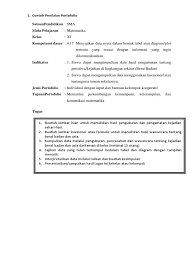 Contoh Penilaian Portofolio Matematika Sma Pdf