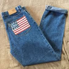 Men's women's denim bib overalls american flag jeans overalls trousers adjustable straps denim jumpsuit with pockets $29.99 $ 29. Tommy Hilfiger Jeans Vintage Tommy Hilfiger American Flag Jeans Poshmark