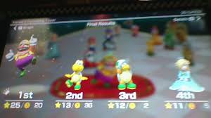 Waluigi is known to be wario's partner ever since waluigi made his first appearance in mario tennis for the nintendo 64 and was voiced by charles martinet ever since. Quarter Hundred Stars In Kamek S Tantalizing Tower I Could Have Gotten 1 More In The Final Turn If It Weren T For That Stupid Shop Where You Have To Buy Something R Marioparty