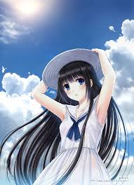 和遥キナ illustrations 麦わら帽子 イラスト 黒髪 ロング イラスト 女の子イラスト