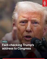 President Donald Trump made numerous false claims in his Tuesday speech to  a joint session of Congress. The falsehoods spanned a variety of topics,  including the Department of Government Efficiency, inflation and