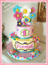 Torta Fiori E Farfalle Bimba Simona Lovely Cakes Primo Compleanno Torte Torte Di Compleanno Idee Torta