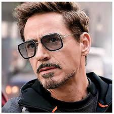 Gafas Spider Man Edith Marco de metal cuadrado de aviador vintage, gafas de  sol Iron Man fondo de pantalla del teléfono