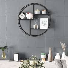 Check spelling or type a new query. Songmics Industrial Metal Wall Shelf Round Floating Shelf With 3 Metal Mesh Panels With 2 Screws 55 Dia X 12 Cm For Living Room Office Kitchen Decoration Black Lfs01bk