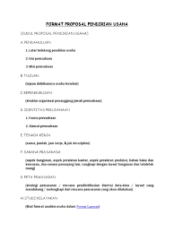 Sudah tahukah anda dengan makanan yang satu ini ? Format Proposal Pendirian Usaha