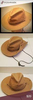 Vintage Henschel Tan Canvas Hat Outback Aussie Med Canvas Hat Hats Hats Vintage