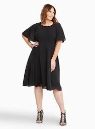 Georgette Lace Up Back Midi Dress Dresses Plus Size Dresses Plus Size Fashionista
