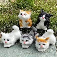 Amazon.com: Pack of 5 Realistic Furry Baby Cats Figurines Simulation  Kittens Home Office Car Decorative StatueSynthetic Fur Pet Stuffed House  Animal ReplicaPhoto PropsCollectible Gift (ST1) : Toys & Games