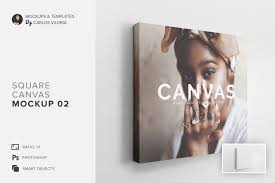Download Square Canvas Ratio 1x1 Mockup 02 In Indoor Advertising Mockups On Yellow Images Creative Store PSD Mockup Templates