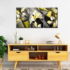 Maybe you would like to learn more about one of these? Abstract Stylized Triptych With Flower Leaves 3 Pieces Abstract Design Canvas Printed Painting