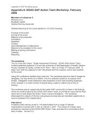 Appendix 6: DOAS SAP Action Team Workshop, February 2006
