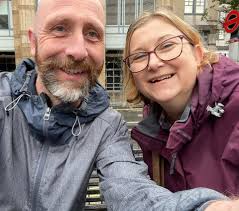 Honoured to have been joined today at Rik's bench by producer Paul Jackson,  actor Roger Sloman (Mr Harrison) and Lee Cornes (Dick Head)