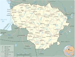 Lithuania is bordered by the baltic sea, latvia to the north, belarus to the east and south, and poland and russia to the south. Map Lithuania Travel Europe