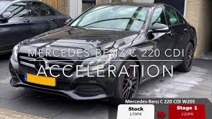 Mercedes Benz C Class 220 Bluetec 170 Hp Acceleration 0 100 Km H Youtube