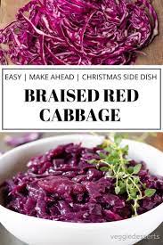 Braised Red Cabbage Recipe Braised Red Cabbage Cabbage Side Dish Veggie Recipes Healthy