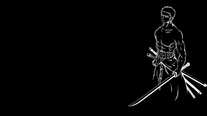 Wallpaper One Piece Black And White Roronoa Zoro 4097x2322 In 2021 Zoro One Piece Black And White Wallpaper Black Wallpaper