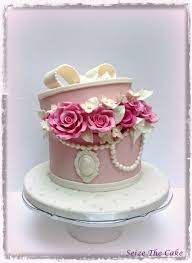 Vintage Hatbox Cake On Cake Central Hat Box Cake Girly Cakes Vintage Cake