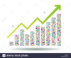 Growth Chart And Progress Leading To Success Growth Graph
