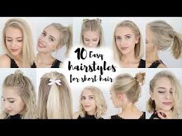 Today, there are so many ways to wear cute short hairstyles—think choppy pixie haircuts, cropped bob haircuts, short layered hair, short curly hairstyles and asymmetrical haircuts. 10 Easy Hairstyles For Short Hair Youtube