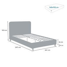 Letto dal design moderno e ricercato. Friborg King Letto Matrimoniale Nordico Tessuto E Legno 160x190