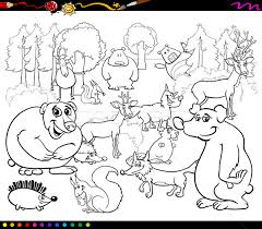 Curiozități despre animalele domestice și animalele sălbatice. Animale Salbatice Carte De Colorat Negru Alb Desen Animat Ilustrare PÄƒdure Ilustratie Vectoriala C Izakowski 6431124 Stockfresh