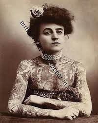 BIZARRE STRANGE WEIRD CREEPY CRAZY FREAKY Big Boobs Tattoo Lady VINTAGE PIC  ODD | eBay