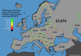 Ppp takes into account the relative cost of living. Differences In Gdp Per Capita Between Neighbouring European Countries Vivid Maps