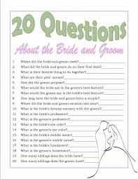 Bridal Shower Games Questions To Ask The Groom Bridal Shower Question Game Bridal Shower Games Bridal Shower Questions