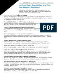 As understood, capability does not recommend that you have extraordinary points. American Heart Association Acls Post Test Answers Cardiovascular Diseases Heart