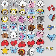 jesunshop ph 40pcs kpop b ts boys bt21 cartoon graffiti sticker j hope rm jung kook scrapbooking decal stickers shopee philippines