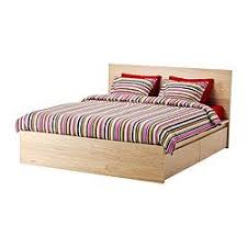 Malm Cadre Lit Haut 4rgt Plaque Chene Blanchi 160x200 Cm Ikea High Bed Frame Malm Bed Frame Malm Bed