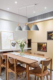 A pair of lamps on the buffet adds ambient light when needed. Modern Pendant Lighting Led Nordic Modern Hanging Lights Dining Room Pendant Dining Table Lighting Modern Hanging Lights
