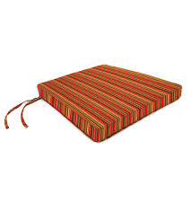 Deluxe Sunbrella Tapered Chair Cushion With Ties 19 Front 17 Back X 18 X 3 Canvas Black Plowhearth
