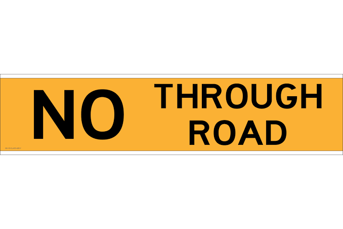 G5-10 No Through Road Street Blade 850x200mm - National Traffic Signs