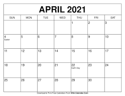 One of the best things about keeping a calendar is that we don't have to keep everything in mind. Free Printable April 2021 Calendars