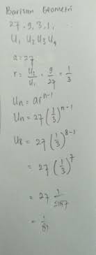 We did not find results for: Diket Barisan Geometri 27 9 3 1 Tentukan Suku Pertama Rasio Rumus Suku Ke N Dan Suku Ke 8 Brainly Co Id